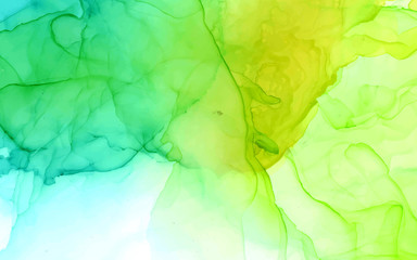 Alcohol ink vector bright color abstract background.