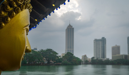 colombo sri lanka temple buddha bronze sculpture