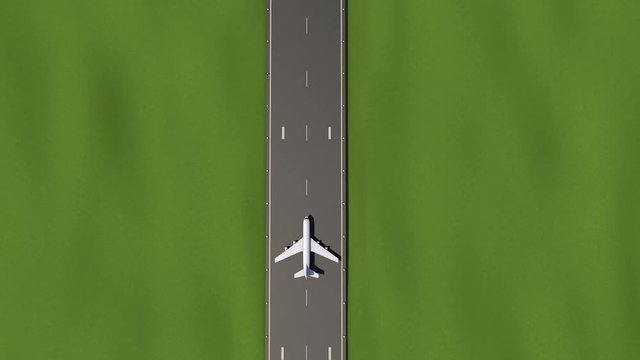 the plane is gaining speed on the runway