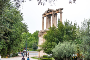 Arch of Hadrian or Hadrian's Gate, Athens, Greece. one of the main landmarks in Athens.