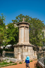 Fototapeta na wymiar Choragic Monument of Lysicrates in Plaka, Athens