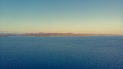 Spectacular aerial sea landscape of many small islands.