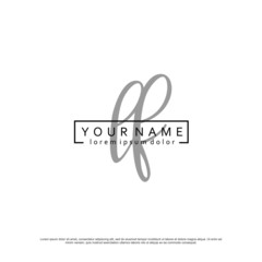 Initial L F LF elegant logo template vector