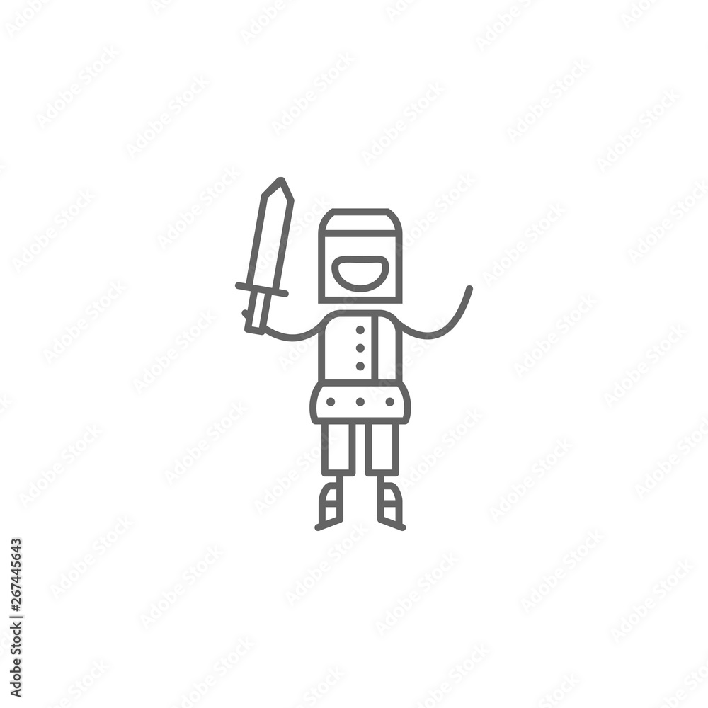 Poster knight, adventure icon. element of adventure icon. thin line icon for website design and development
