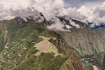 Machu Picchu archeological Inca complex near Cusco, Peru.