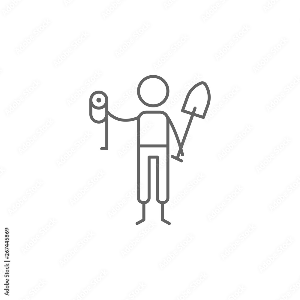 Poster constructor, adventure icon. element of adventure icon. thin line icon for website design and develo