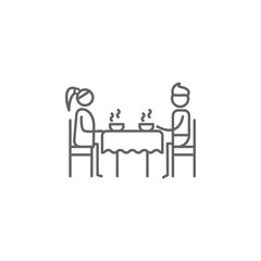 Dinner, parents icon. Element of family life icon. Thin line icon for website design and development, app development. Premium icon