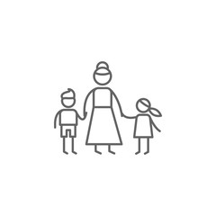 Mother, children icon. Element of family life icon. Thin line icon for website design and development, app development. Premium icon
