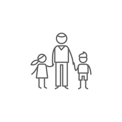 Fatherhood, children icon. Element of family life icon. Thin line icon for website design and development, app development. Premium icon