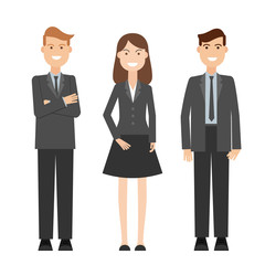 Vector detailed characters people, business people men and women.