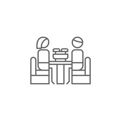 Tabletop, people, restaurant icon. Element of restaurant icon. Thin line icon for website design and development, app development. Premium icon