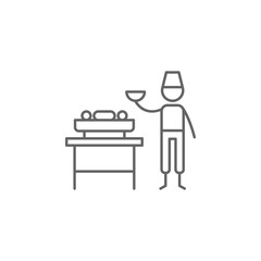 Bbq, chef, restaurant icon. Element of restaurant icon. Thin line icon for website design and development, app development. Premium icon