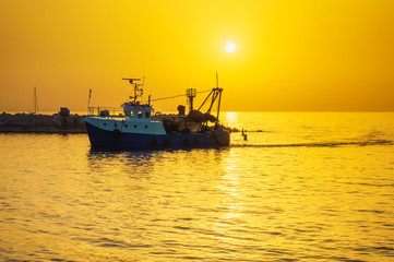 Evening Jaffa old port at sunset of the day. Tel Aviv Yafo Israel