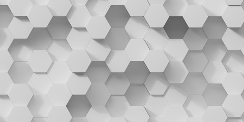  volumetric hexagons wall 3d abstraction