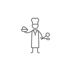 Chef, spoons, restaurant icon. Element of restaurant icon. Thin line icon for website design and development, app development. Premium icon