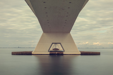 Zealand bridge, a bridge over a muzzle delta in Netherlands