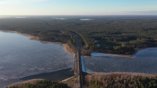 Drone video from Poland, Sajenek lake.