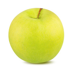 Fresh green apple isolated on white background with clipping path