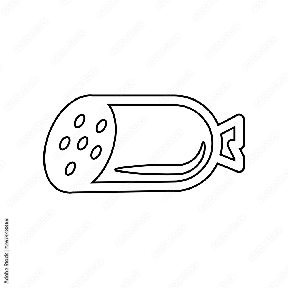 Poster sausage icon. element of eating for mobile concept and web apps icon. outline, thin line icon for we