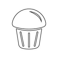 cup cake icon. Element of eating for mobile concept and web apps icon. Outline, thin line icon for website design and development, app development