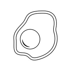 Scrambled eggs line icon. Element of eating for mobile concept and web apps icon. Outline, thin line icon for website design and development, app development