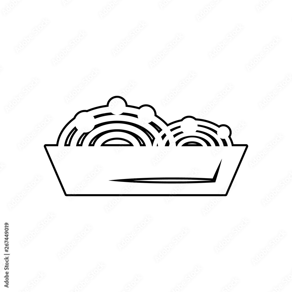 Poster spaghetti pasta icon. element of eating for mobile concept and web apps icon. outline, thin line ico