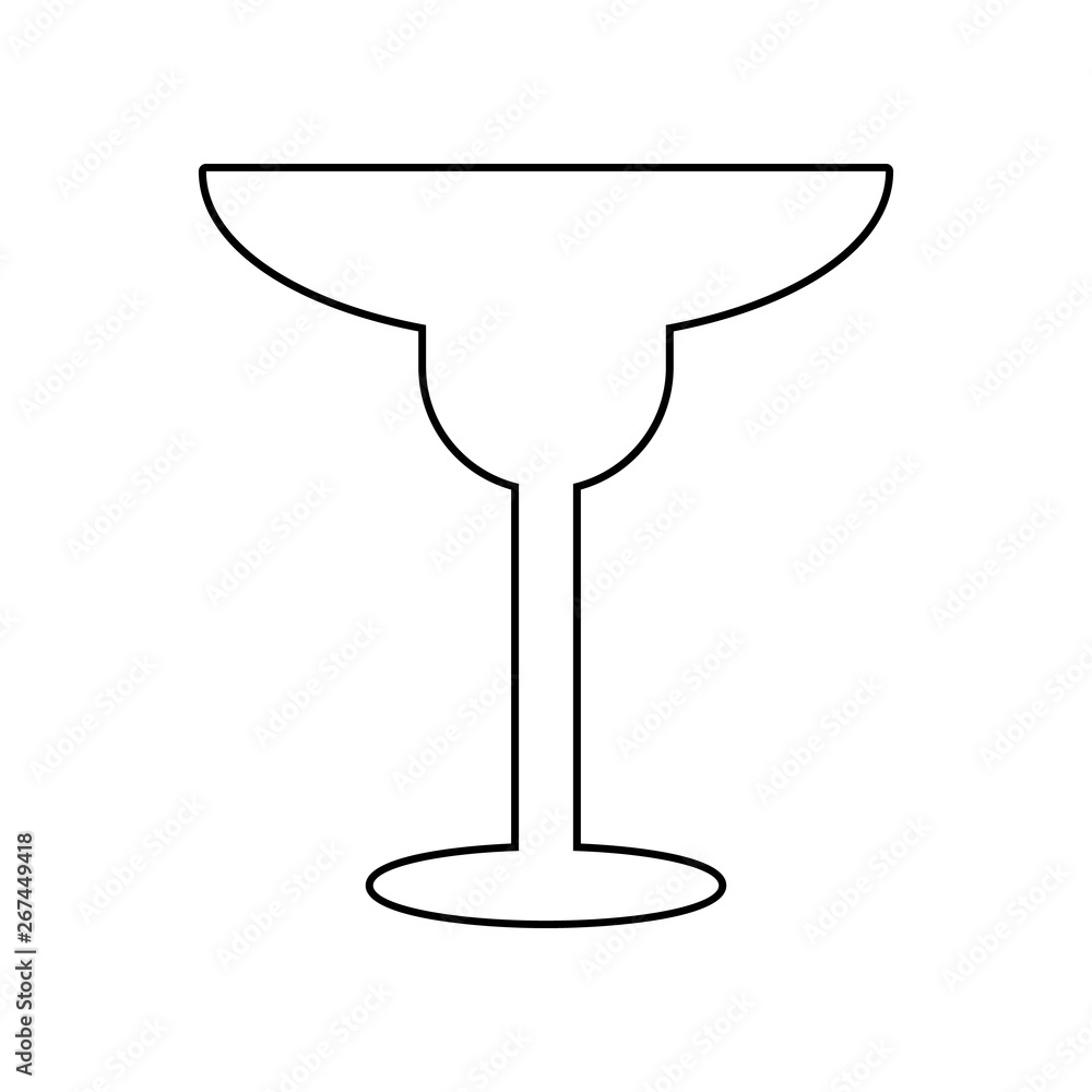 Poster cocktail glass icon. element of eating for mobile concept and web apps icon. outline, thin line icon