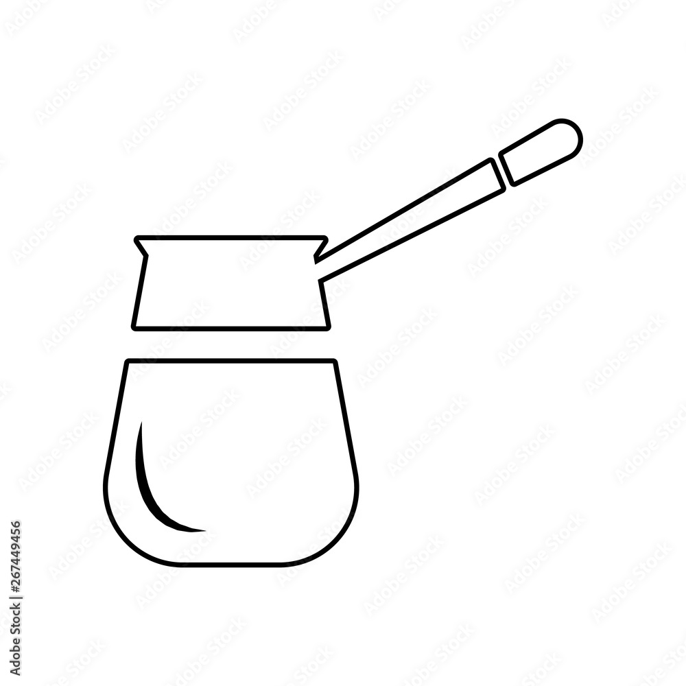 Poster vintage jezva for coffee icon. element of eating for mobile concept and web apps icon. outline, thin