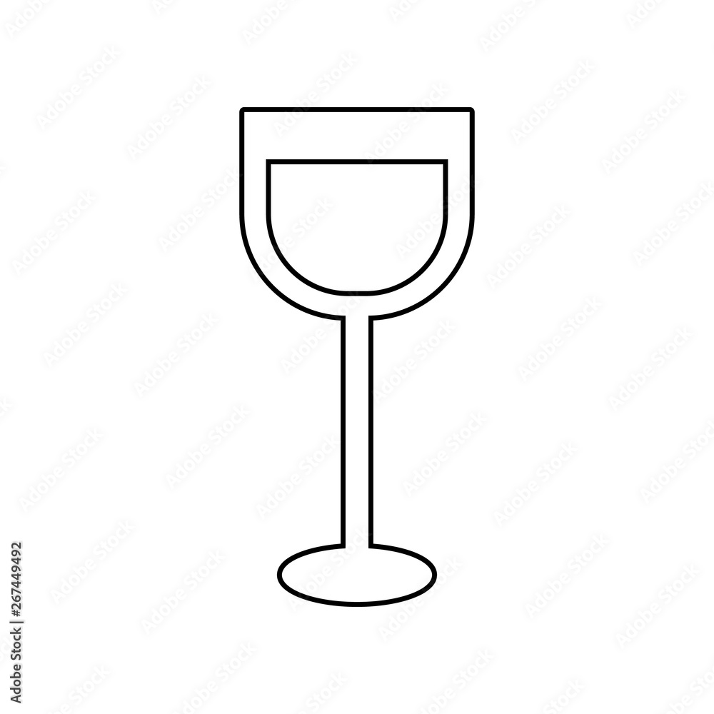 Poster wine glass icon. element of eating for mobile concept and web apps icon. outline, thin line icon for