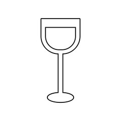 Wine glass icon. Element of eating for mobile concept and web apps icon. Outline, thin line icon for website design and development, app development