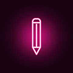 Line pencil neon icon. Elements of education set. Simple icon for websites, web design, mobile app, info graphics © gunayaliyeva