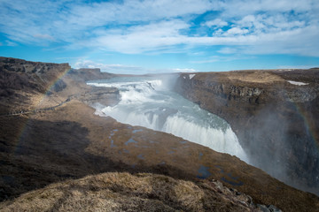 Fototapeta na wymiar grand waterfall in Iceland
