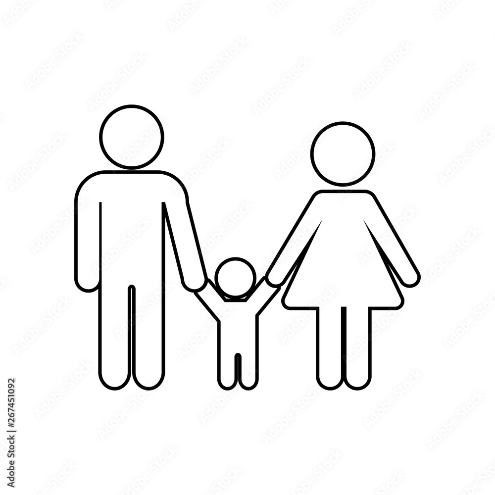 Poster family icon. element of family for mobile concept and web apps icon. outline, thin line icon for web