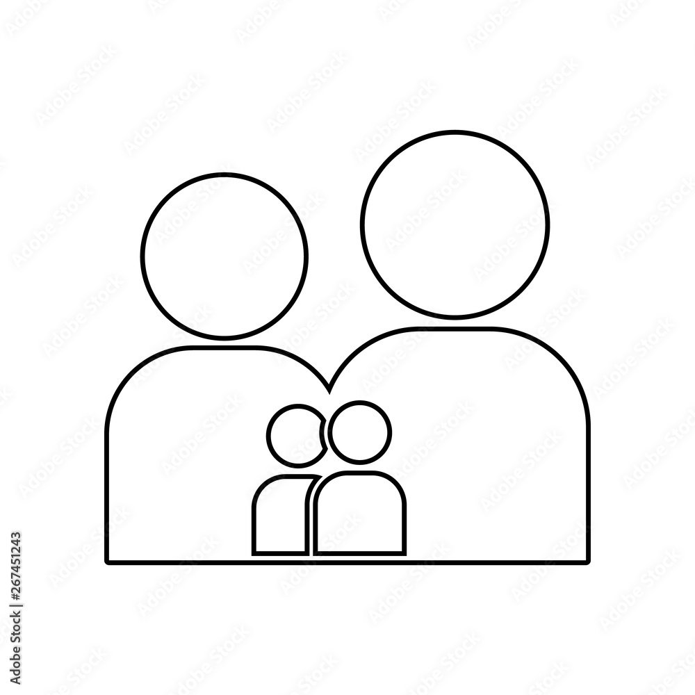 Poster family icon. element of family for mobile concept and web apps icon. outline, thin line icon for web