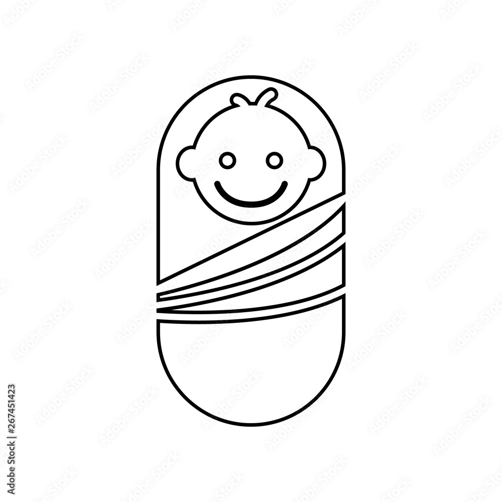Poster baby icon. element of family for mobile concept and web apps icon. outline, thin line icon for websi