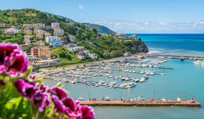 Scenic view in Agropoli with the sea in the background. Cilento, Campania, southern Italy.