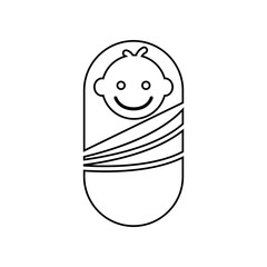 Baby icon. Element of family for mobile concept and web apps icon. Outline, thin line icon for website design and development, app development
