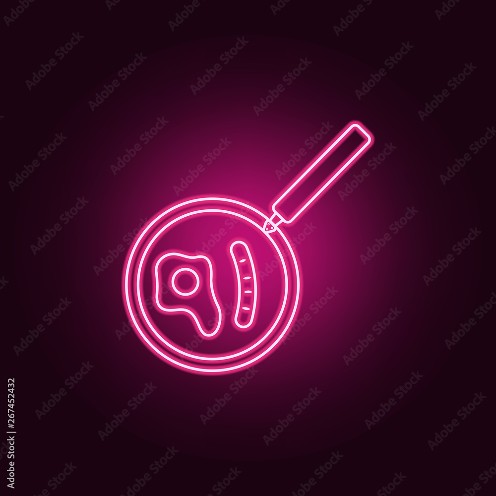 Poster web neon icon. elements of fast food set. simple icon for websites, web design, mobile app, info gra