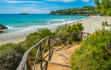 Amazing mediterranean landscape at Marina di Camerota, Cilento, Campania, southern Italy.
