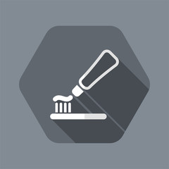 Vector illustration of toothpaste vector single icon
