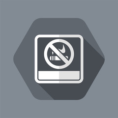 Vector illustration of single isolated no smoke icon