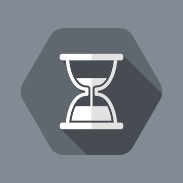 Vector illustration of single isolated clepsydra icon