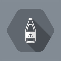 Vector illustration of single isolated dangerous bottle icon