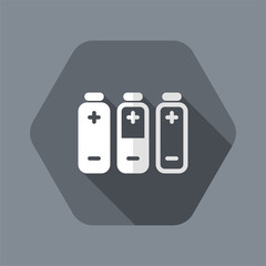 Vector illustration of single isolated battery icon