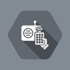Vector illustration of single isolated radio controller icon