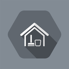 Vector illustration of single isolated clean house icon