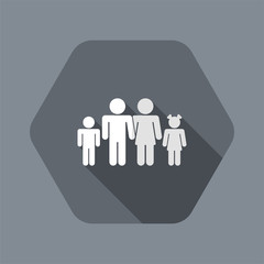 Vector illustration of single isolated family icon