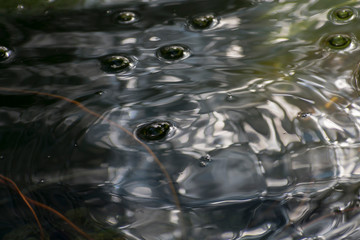 Bubbling water flow