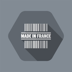 Vector illustration of single isolated made in france icon