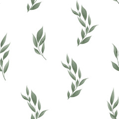 Seamless leaves pattern. Design for banner, poster, card, cover, invitation, placard brochure or header.